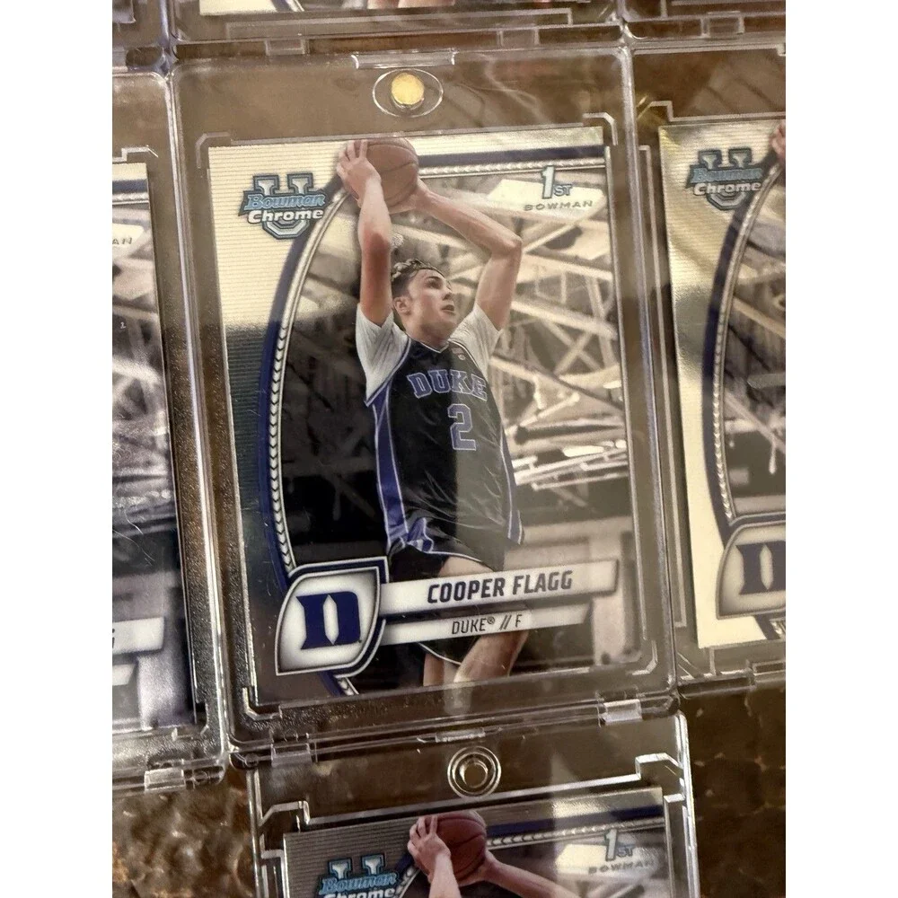 Lot Of 9 2025 Bowman Chrome U Basketball COOPER FLAGG 1st Bowman Duke And Mcdon